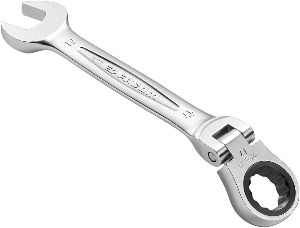 Metric Articulated Ratchet Combination Spanner, 13 mm, Silver