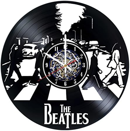 Rock Music Band Design Wall Clock Made From Used Vinyl Record - Get unique bedroom or kitchen wall decor - Gift ideas for adults and youth – Unique Music Fan Art