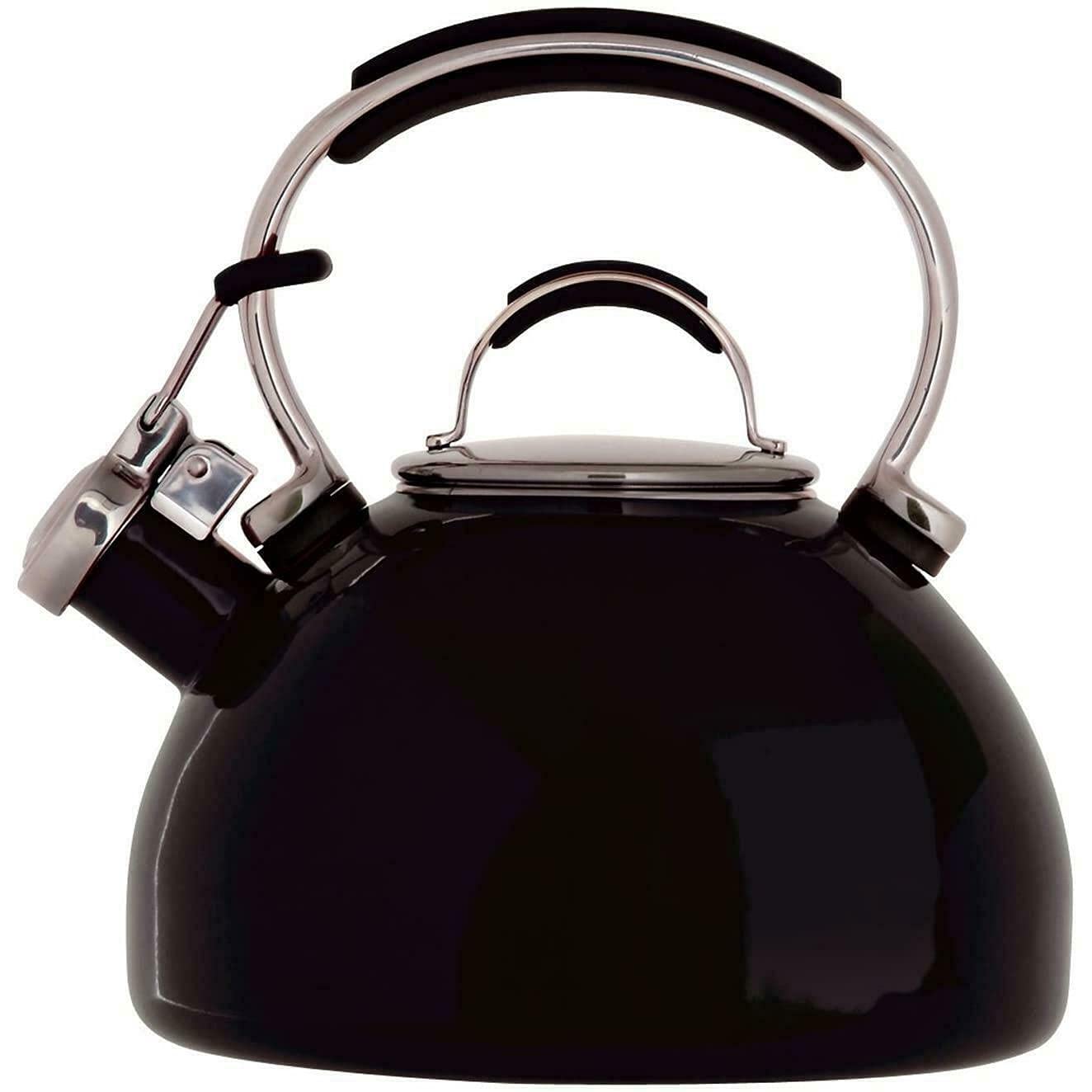 Prestige Enamel 2 litre Stove-Top Whistling Kettle - Black