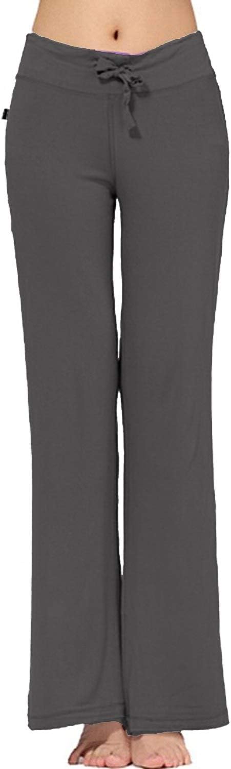 TownCat Women's Modal Pants Comfy Straight Sleek-fit Slacks Soft Yoga Pants