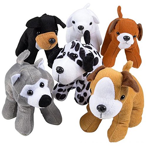ArtCreativity Dog Plush Assortment (Set of 6) Soft & Cuddly Stuffed Animals for Toddlers 6