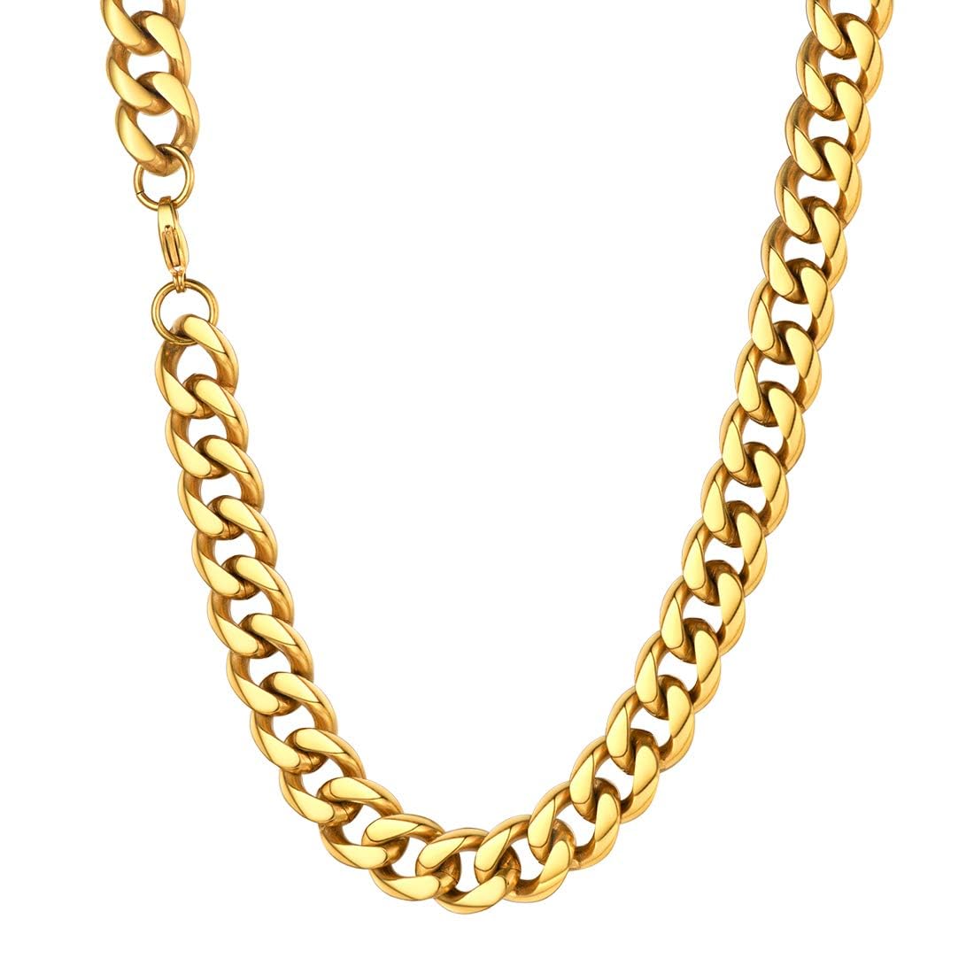 U7 Stainless Steel Gold Necklace for Men, Women Cool Mens Chain Hip Hop Jewellery