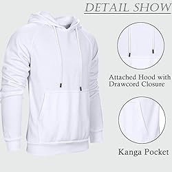 DUOFIER Men Casual Hoodie Sweatshirt with Kanga