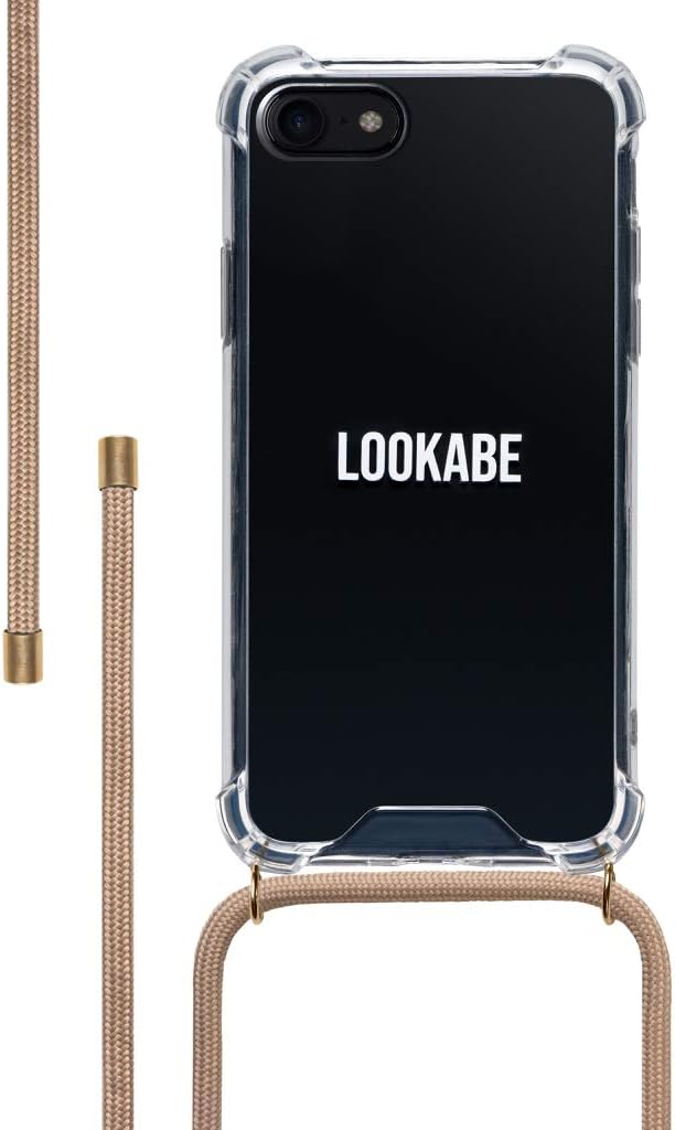 Lookabe โ Smartphone Necklace and Case Compatible with iPhone (iPhone 7/8 / SE (2020), Nude)