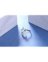 ALPHM Anillo para mujer de plata de ley 925 ajustable