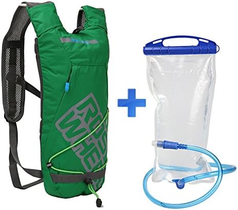 Roswheel Hydration Backpack With 2L Water Bladder- Lightweight Water Backpack For Running Cycling Hiking Climbing (GREEN)