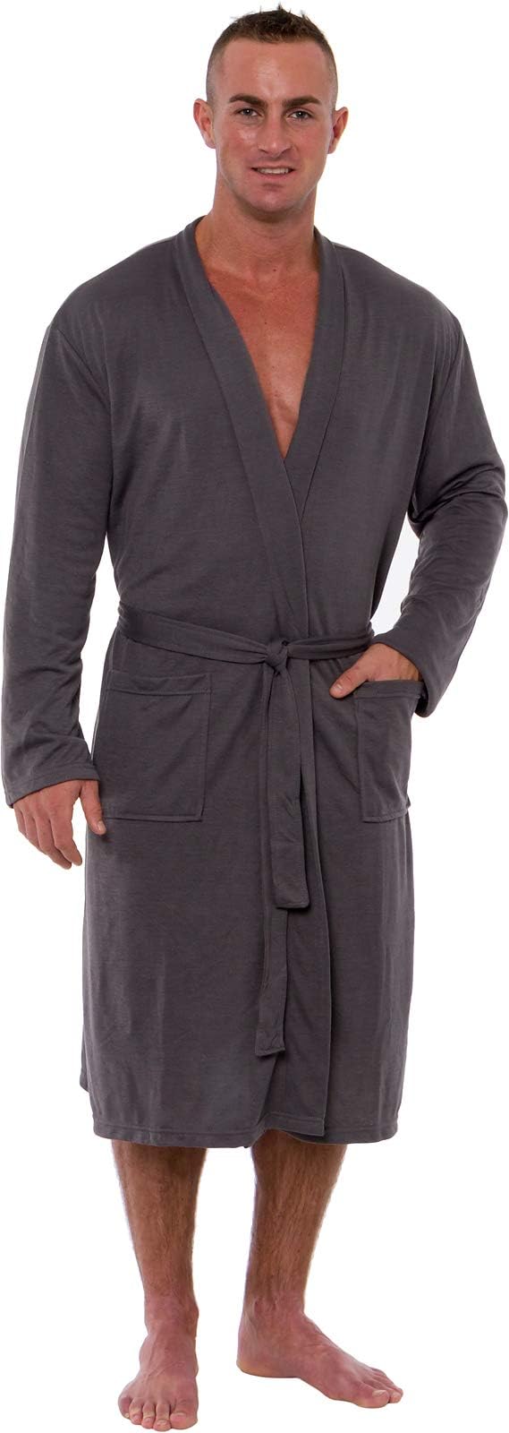 Mens Robe Lightweight - Mid Length - Summer Bathrobe