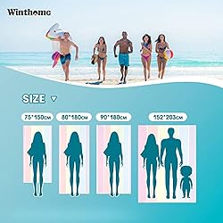 Winthome Beach Towel Thin Quick Fast Dry 35.4" x