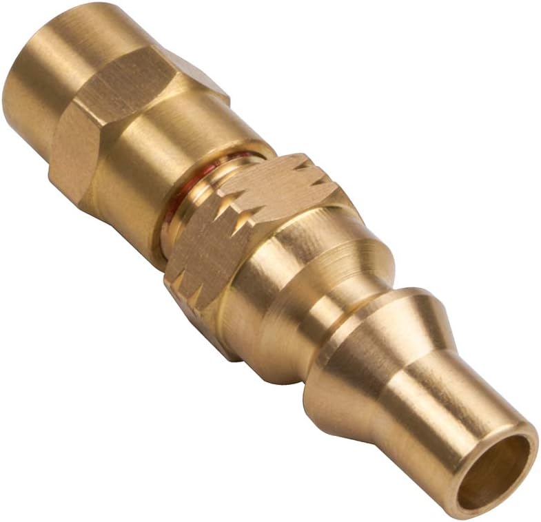 SHINESTAR Propane Quick Connect/Disconnect Adapter Fitting for Weber Q 100, 1000, 200, 2000, 1200, 2200 Portable Gas Grill - 1/8 in Female Thread x 1/4 in Male Quick Connect Plug
