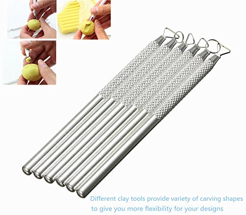 Clay Carving Tool, BeeSpring Clay Sculpting Tools Craft Art Tools Pottery Clay Soap Carvers Modelling Carving Tool Hand Tool Set of 6