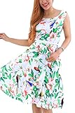 YMING Women 1950s Sleeveless Vintage Swing Dresses Party Picnic Cocktail Dress