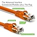 GearIT 24-Pack, Cat5e Ethernet Patch Cable 3 Feet - Snagless RJ45 Computer LAN Network Cord, Orange - Compatible with 24 48 Port Switch POE Rackmount 24port Gigabit