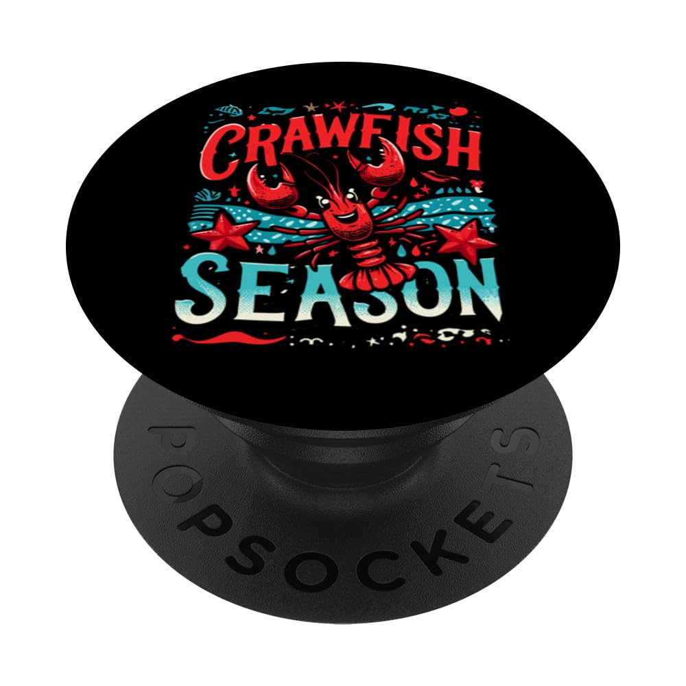 Craw Fish Season Leopard Seafood Crawfish Lover PopSockets Swappable PopGrip