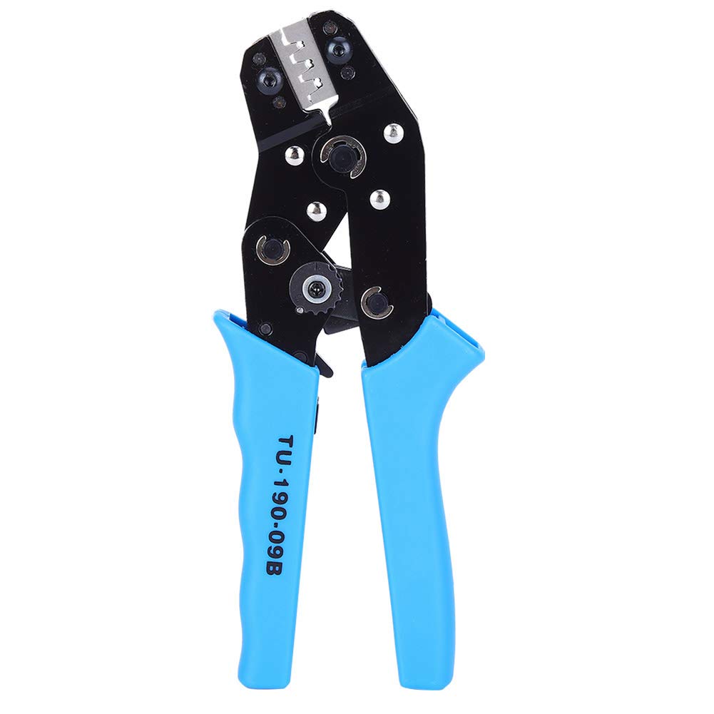 Hyuduo Ratchet Crimping Tool for Electrical Wires Manual Cable Crimper with PVC Insulation, Steel Terminal Pliers for Wire Cutting & Stripping Ideal for Automotive DIY, Home Use & Electrician Tasks