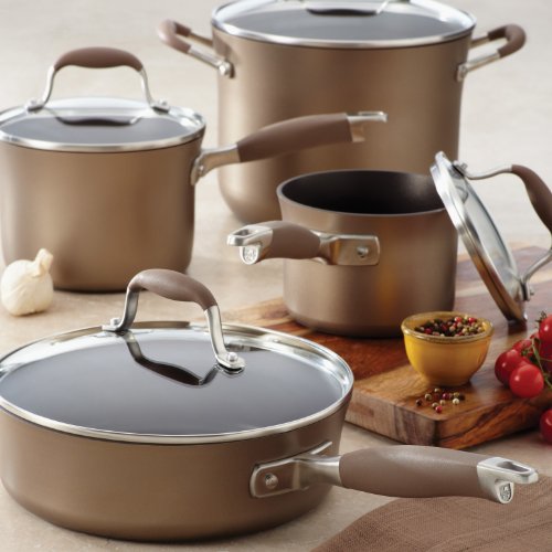 Anolon Advanced Bronze Nonstick 9Piece Cookware Set with 2Piece