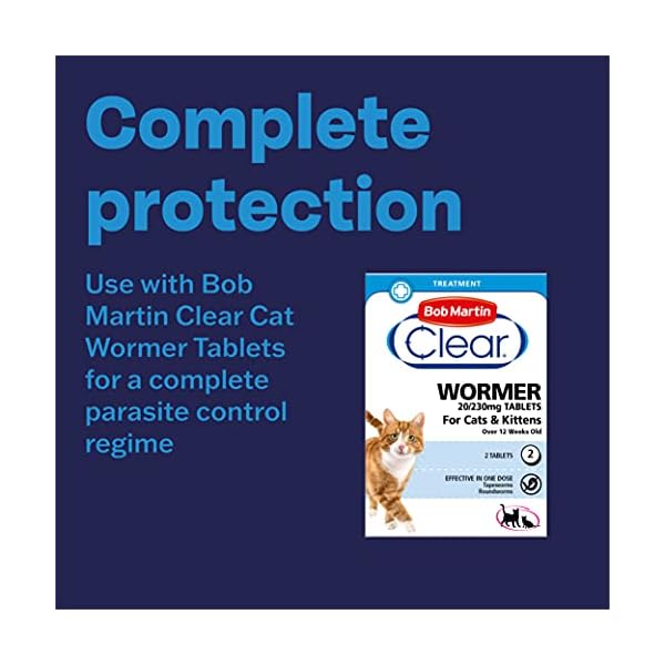 Bob Martin Clear | Cat Flea Tablets, also Suitable for Small Dogs and Puppies (1-11 kg) | Effective Treatment, Kills 100…
