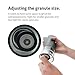 One Handed Salt or Pepper Mill - Modern Design with Adjustable Ceramic Grinder Mechanism for different Coarseness