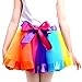 UOMNY Girls Layered Rainbow Ribbon Tutu Skirt Dance Dress Tutus for Girls 3-5 Years Old