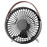 OMORC Mini USB Desk Fan, Super Quiet Portable Table Cooling Fan for Office, Home, Study 5.5-inch, Black