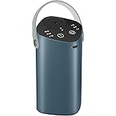 Waterless Essential Oil Diffuser for Car & Home, Aromatherapy Diffuser with 4 Timer (1/3/6/Off), 3 Mist Mode, Battery Operated, Air Scent Diffuser for Bathroom Office, Small Aroma Diffuser Greyblue