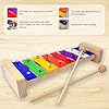 Kids-Xylophone-Wooden-Musical-Toy-for-Kids-Ages-3-and-up-Glockenspiel-Percussion-Musical-Instrument-with-Harmonica-Musical-Sheets-and-Child-Safe-Wooden-Mallets Kids Xylophone, Wooden Musical Toy for Kids Ages 3 and up. Glockenspiel Percussion Musical Instrument with Harmonica…