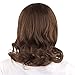 MapofBeauty 16 Inch/40 cm Short Side Bangs Medium Curly Wig (Brown)