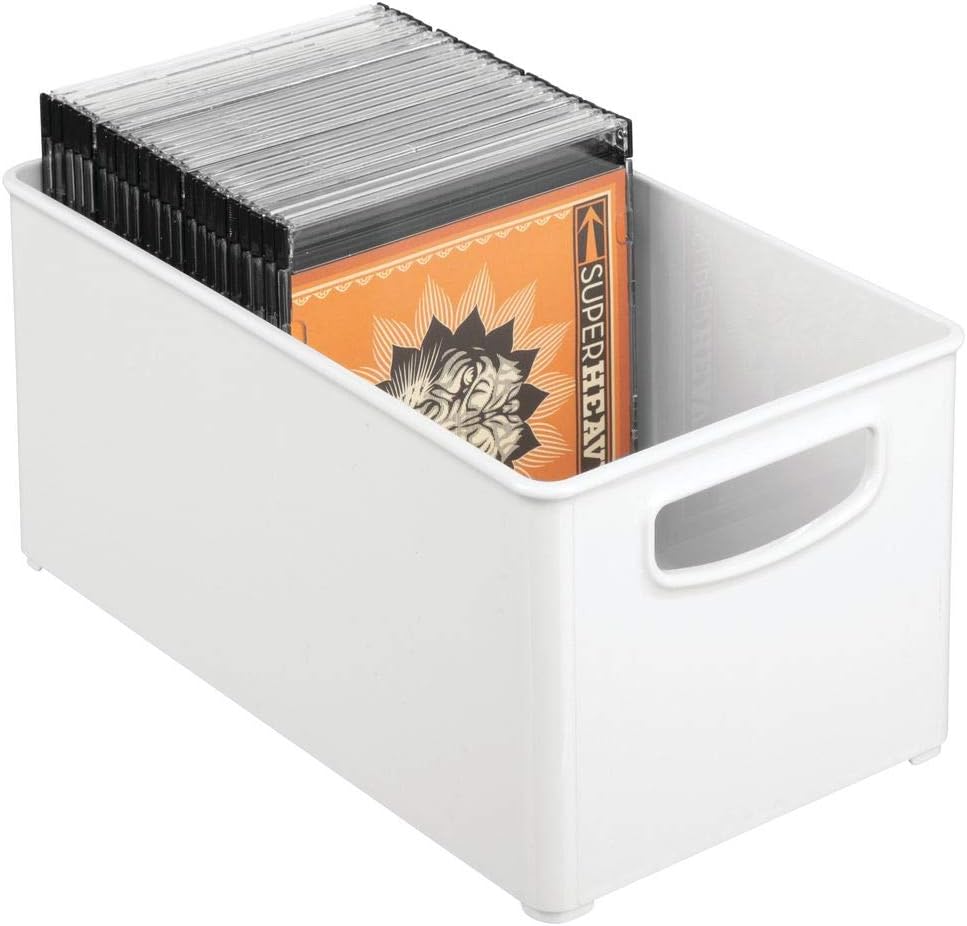 mDesign Plastic Stackable Home Storage Organizer Container