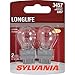 SYLVANIA - 3457 Long Life Miniature - Bulb, Ideal for Turn Signal Applications, Center High Mount Stop Light (CHMSL) and More (Contains 2 Bulbs)