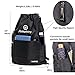 Drawstring Backpack Sport Gym String Bag Waterproof Sackpack Cinch Sack Gymsack (Black)