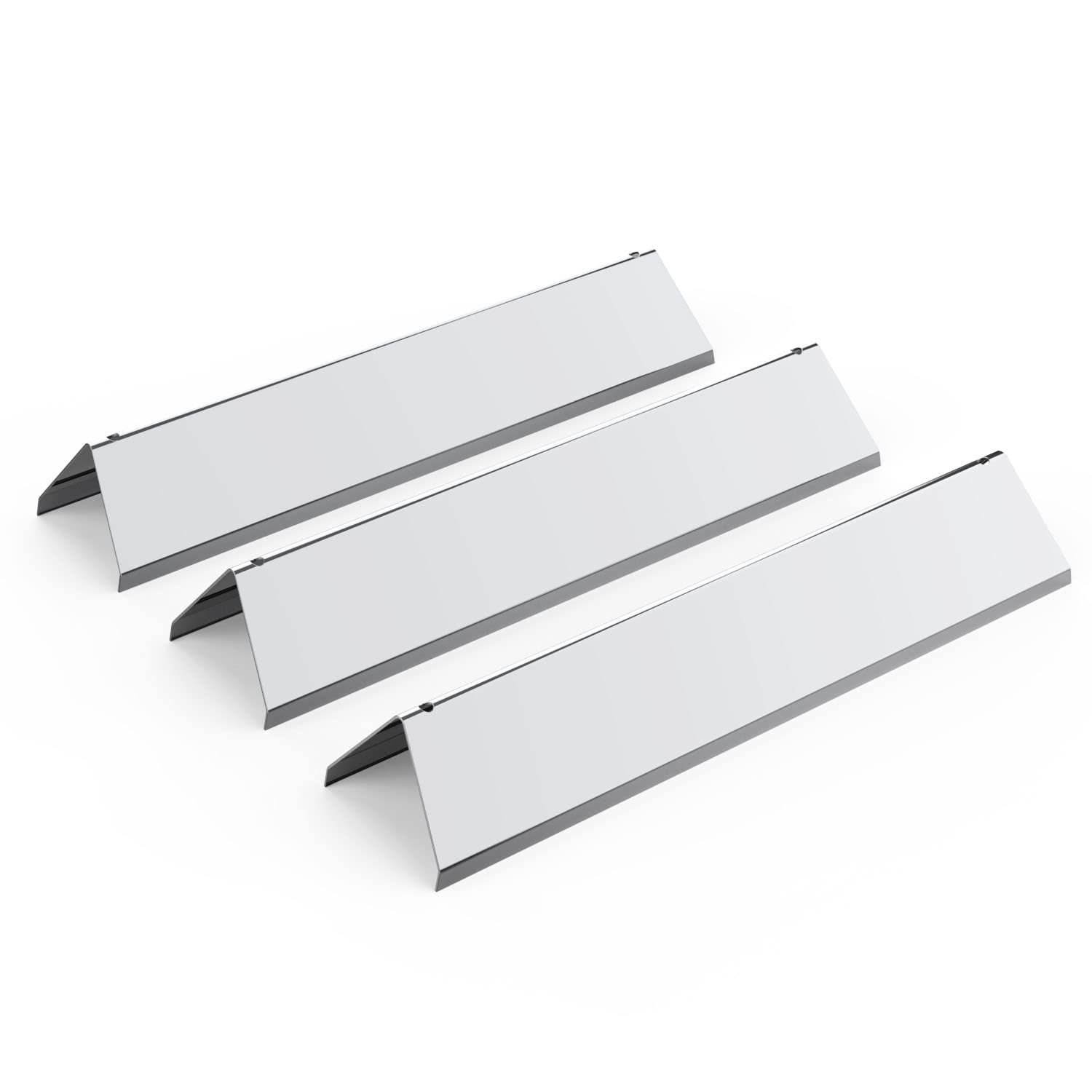 WELL GRILL 38.9 cm 7635 Stainless Steel Flavorizer Bars Heat Plates Flame Plates for Weber Spirit E-210 E-220 S-210 S-220 (2013-2017), Spirit II 200 Series Model (2017-Neuer), Pack of 3