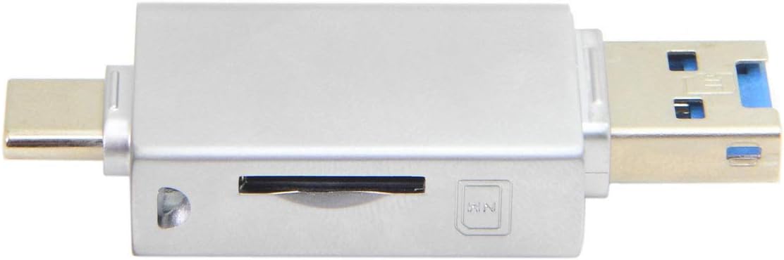 JSER USB-C Type C USB 2.0 to NM Nano Memory Card & TF Micro SD Card Reader Compatible for Huawei Cell Phone & Laptop