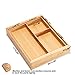 Bamboo Expandable Silverware Drawer Organizer - Kitchen Cutlery Utensil Flatware Tray Mortise and Tenon Connection