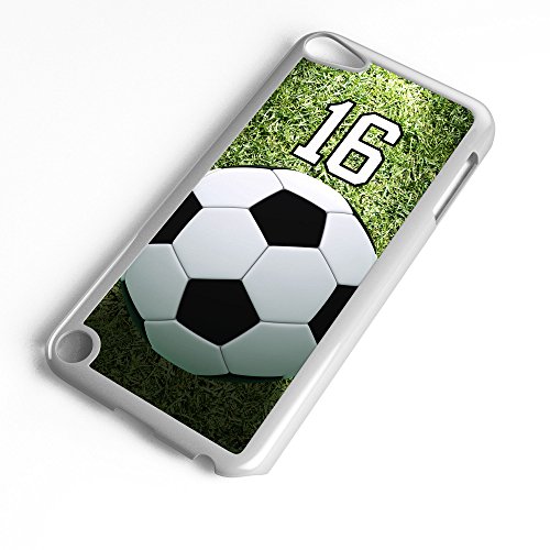 iPod Touch Case Fits Generation 6 Soccer Ball Tough Turf Any Custom Jersey Number 16 White Plastic