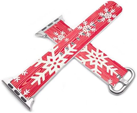 Strap Compatible for Apple Watch Series 4/3/2/1 44mm/42mm Christmas - ENDIY Designer Leather Fashionable Band Replacement for Iwatch Vintage Pink Present
