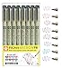 Sakura Pigma Micron PN line Drawing 8 Color pens Set, Bible journaling Study kit, Assorted colors