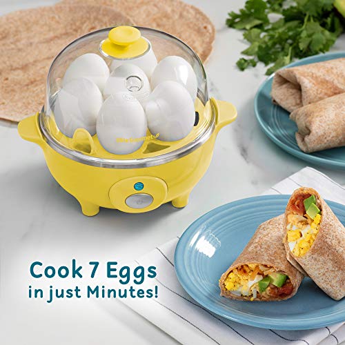 Elite Gourmet EGC007Y Rapid Egg Cooker, 7 EasyToPeel, Hard, Medium