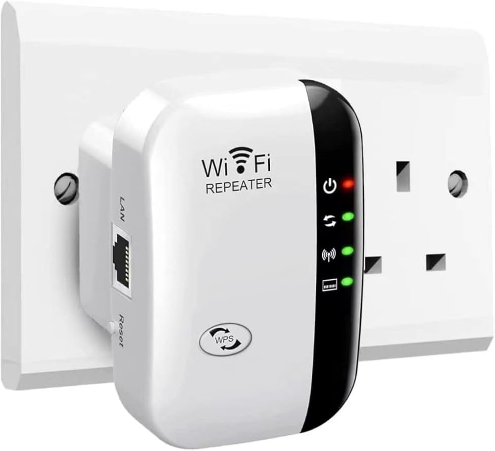 Ubcwin WiFi Booster Extender Repeater 3650 Sq.ft 45 Devices Ethernet Port