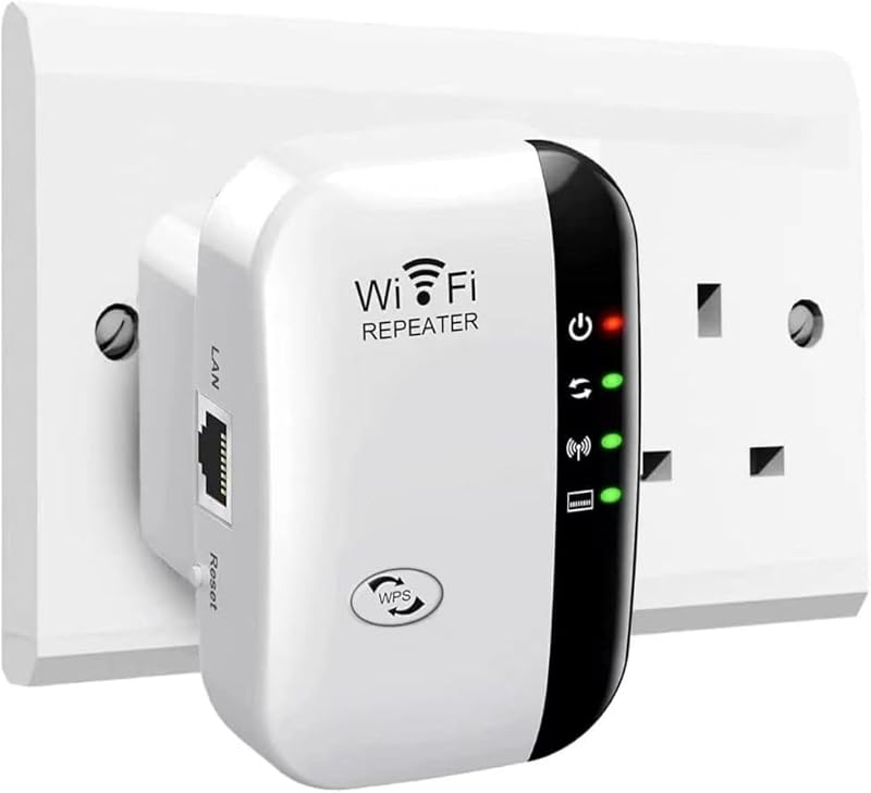 Ubcwin WiFi Booster Extender Repeater 3650 Sq.ft 45 Devices Ethernet Port