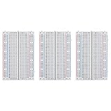 ELEGOO 3PCS 400 tie-Points breadboard, 4 Power Rails for Arduino Jumper Wire
