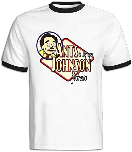 LOYRA Men's Cotton Ants In My Eyes Johnson Electr Running Tee Black M