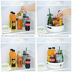 MOKARO 2 Pack Plastic Lazy Susan Turntable with 2