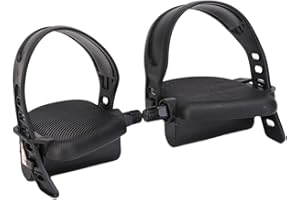 Exercise Bike Pedal with Strap Spin Bike Pedal Replacement for Indoor Exercise Bike Accessory 1Pair, Bike Pedal Straps