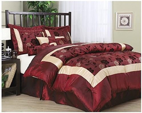 Nanshing Angela King 7-Piece Jacquard Comforter Set, Red by Nanshing America