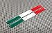ITALY ITALIA WIDE FLAG 3D DOMED Decal Sticker PAIR