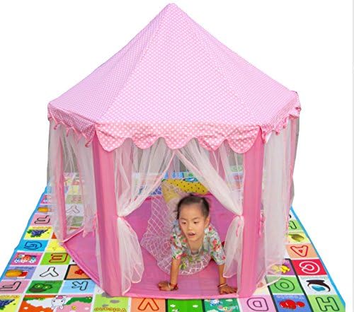 VISCO Princess Castle Play Tent Kids Playing Tents Lovely Fairy Tent - Pink