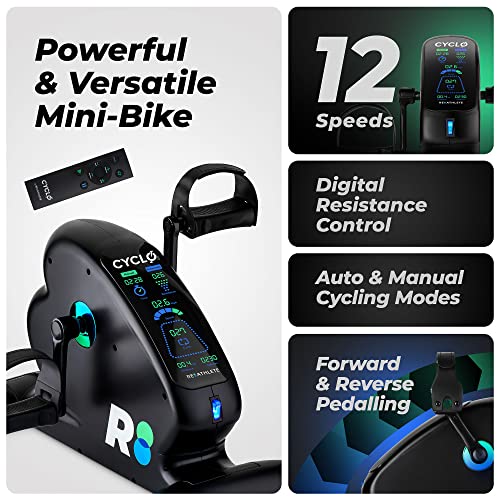 REATHLETE CYCLO UnderDesk Bike/Pedal Exerciser Desk Bike for Leg