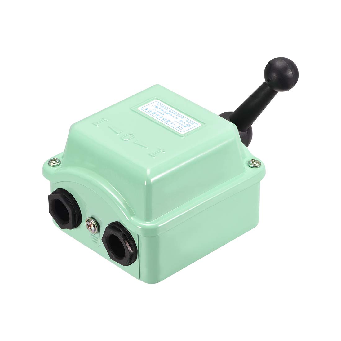 sourcing map Drum Switch QS-15 3 Positon Forward/Off/Reverse Motor Control Aluminum Shell 15A