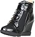 Bella Marie Anna Shoes Women's Metro-15 Patent Mesh Wedge Fashion Sneaker