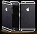 Supstar Luxury Pu Leather Full Body Skin Sticker Wrap Covered Edges Vinyl Decal Screen Protector Film for Apple iPhone 6 (Black)