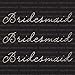 Set of 3 Bridesmaid Iron On Rhinestone Crystal T-shirt Transfer by Jubilee Rhinestones